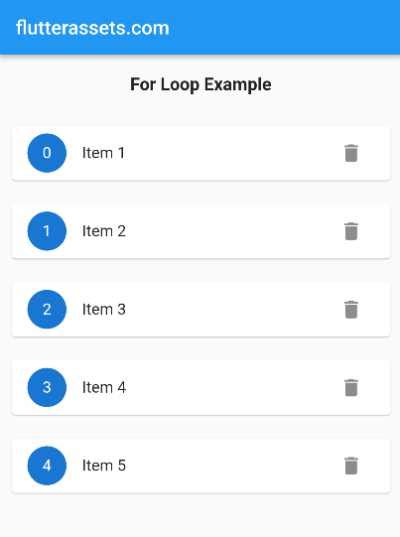 Itembuilder flutter.  ListView.  i am trying to use for loop inside it...
