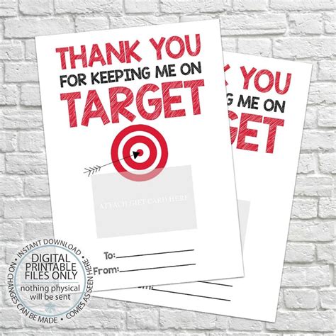 Items similar to Thank you for keeping me on target this year, Teacher