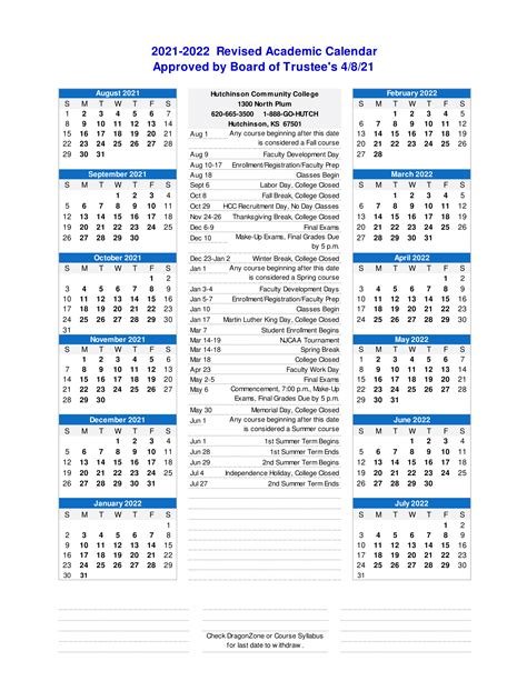 Ithaca College Spring 2022 Calendar Customize and Print