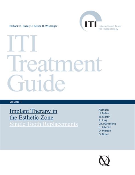 Iti treatment guide volume 1 implant therapy in the esthetic zone for single tooth replacements iti treatment guides. - Ford falcon ef el fairlane nf nl ltd df dl 1994 1998 repair manual.