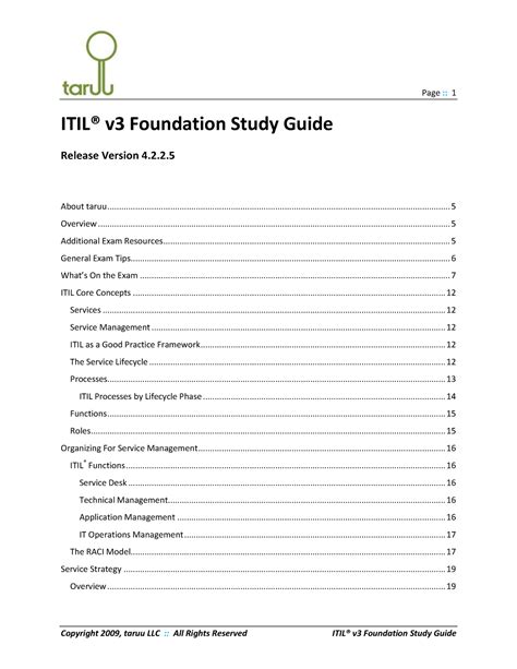 Itil V3 Foundation Study Guide Elosuk