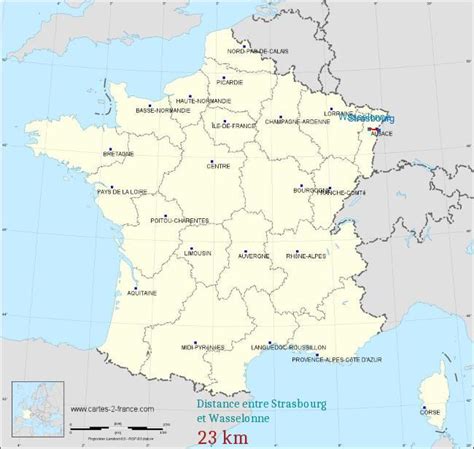 Itinéraire et distance de strasbourg à wasselonne