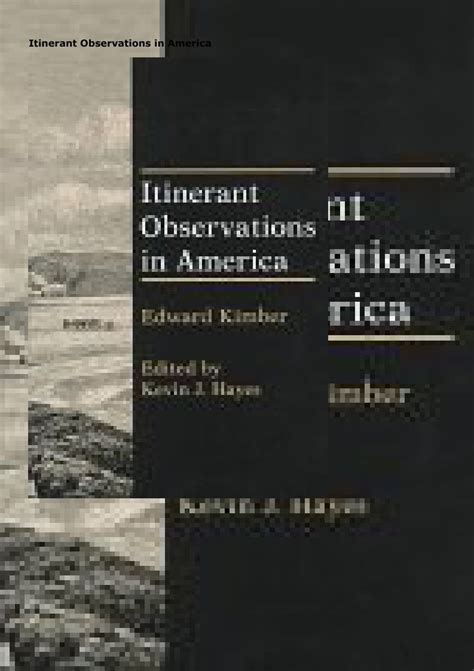 Full Download Itinerant Observations In America By Edward Kimber