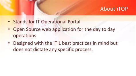 Itop github.  iTop was designed with the ITIL best practices in mind but does not...