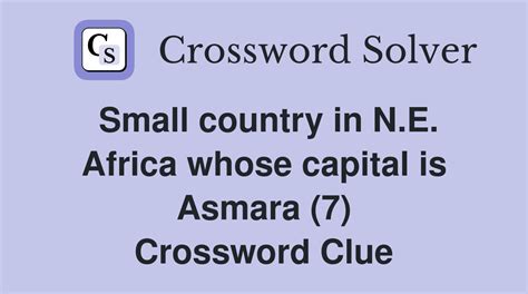 Its Capital Is Asmara Crossword