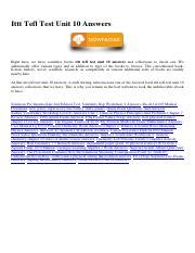 Ittt tefl test unit 10 respuestas. - Tns study guide questions and answers.