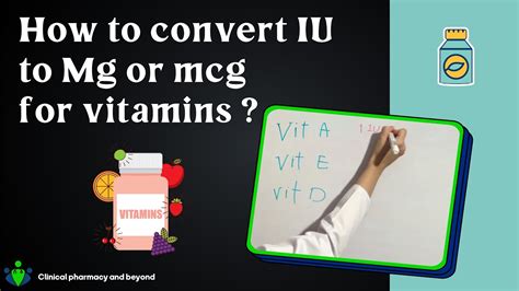 IU to mg conversion is a crucial topic that requires thorough understanding. The conversion process is essential, especially when determining medication dosage levels, which can help prevent under-dosage or overdosage. International units (IU) are often used to measure biological substances like vitamins, hormones, and enzymes. .... 