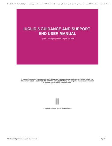 Iuclid 5 guidance and support end user manual. - Download manuale di nikon coolpix s4000.