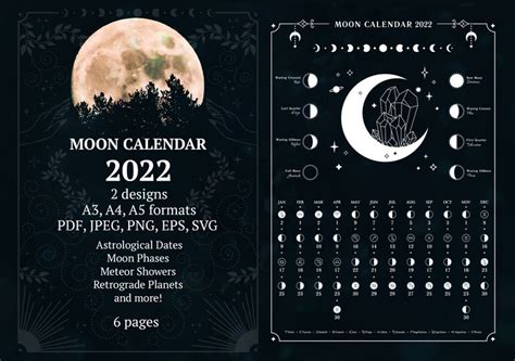 Iuic New Moon Calendar 2022 Printable Word Searches