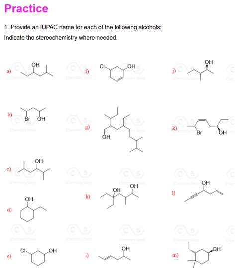 Iupac Naming Practice Pdf