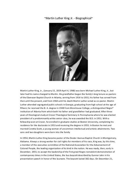 Iv sasi biography of martin luther king