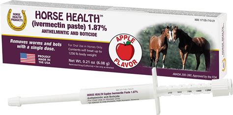 Ivermectin single dose paste wormer 12 pack.  It's able to kill pinworms, ascarids, hai...