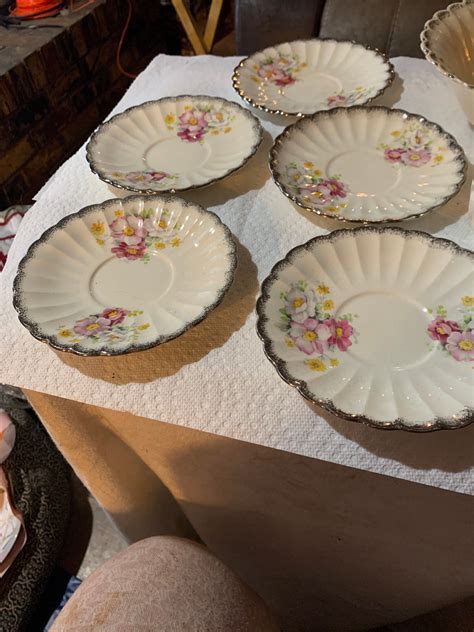 Vintage 1920’s Hand Decorated Ivory Porcelain by Sebring “Melody” Plates, Set of Four, with 22k Gold Trim (118) $ 26.00. Add to Favorites .... 
