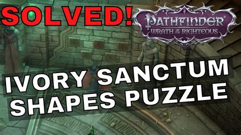 Ivory sanctum puzzles. Ring of Sacred Touch is a Ring in Pathfinder: Wrath of the Righteous . Rings is an accessory that contains and provides special or extra unique defensive stats, effects, bonuses, skill checks, and more when they are equipped. Accessory pieces are usually obtained as rewards from completing quests, purchased from merchants, looted from various ... 