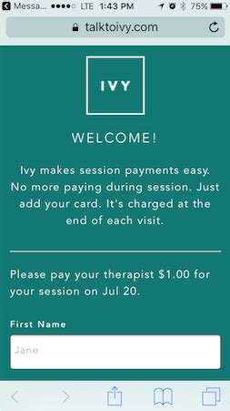 Ivy session payment. Ivy Pay is a payment platform for psychological services that offers a range of features and services for billing, scheduling, and marketing. It is easy to use, secure, and HIPAA-compliant. Read the review by psychologists who rated it … 
