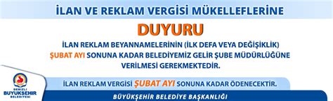 Izmir büyükşehir belediyesi reklam vergisi ödeme