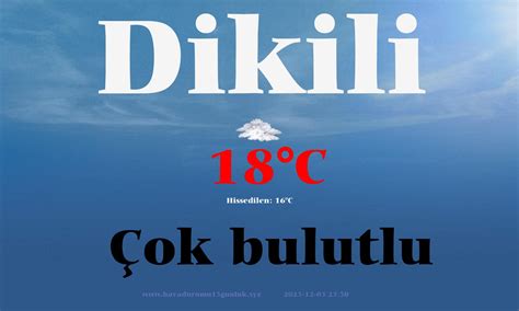 Izmir dikili hava durumu 15 günlük tahmin