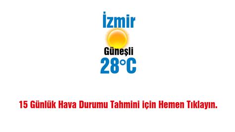Izmir hava durumu 30 günlük