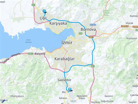 Izmir havaalanı akçay arası kaç km