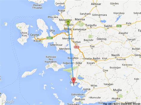 Izmir ile didim arası kaç kilometre