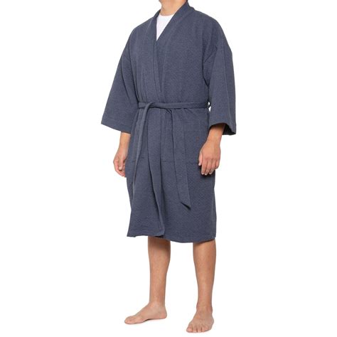 Ross Michaels Mens Robe with Hood - Soft Warm 320 GSM Mid Length