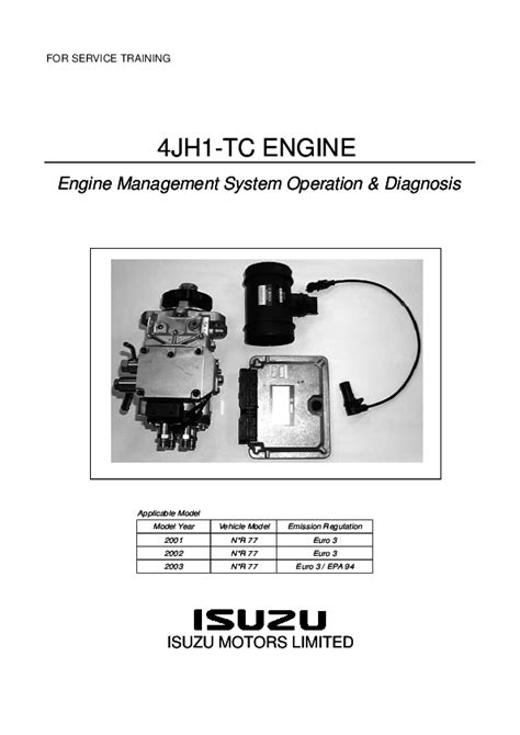 Izuzu 4jh1 tc engine management system operation diagnosis manual. - Amf harley davidson golf cart service manual 1963 1980.