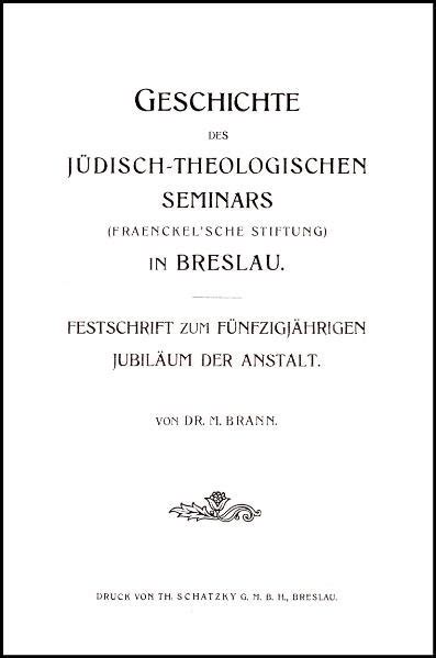 Jüdisch theologische seminar fränckelsche stiftung zu breslau. - Out of the dark the complete guide to beings from beyond.