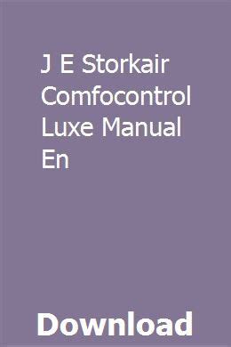 J e storkair comfocontrol luxe manual en. - Yamaha 2 250 ps 2-takt außenborder shop handbuch 1990 95.