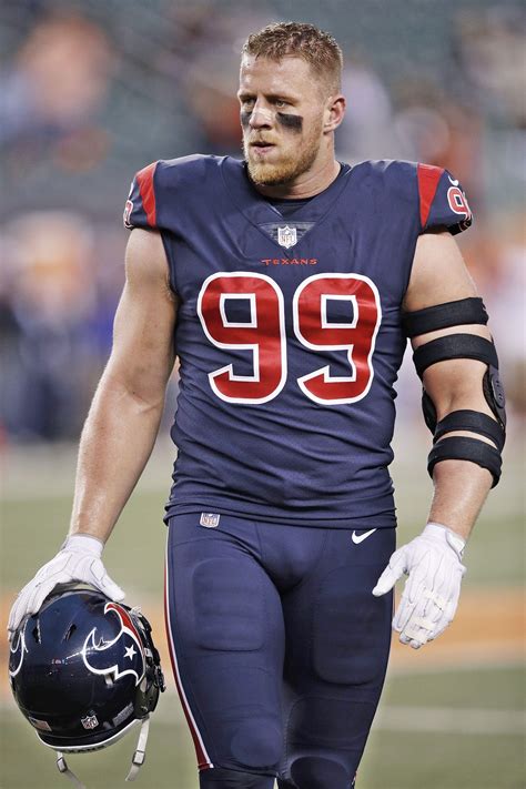 HOUSTON, TEXAS – OCTOBER 01: Former Houston Texans player J.J. Watt speaks during a ceremony inducting him into the Texans Ring of Honor during a game against the Pittsburgh Steelers at NRG .... 
