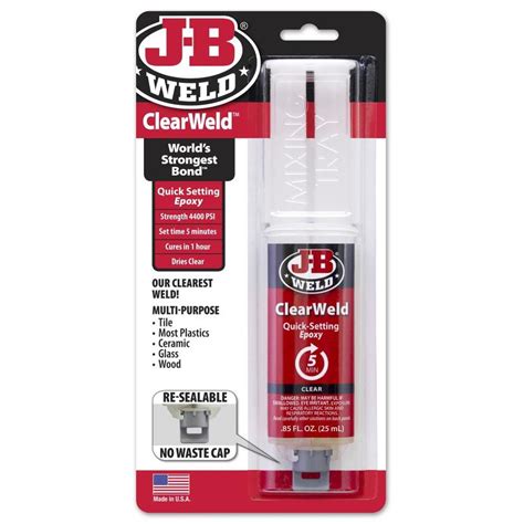 J-B WELD ClearWeld Clear Epoxy Adhesive - Lowe