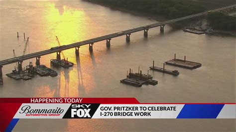 J.B. Pritzker celebrating I-270 bridge work today