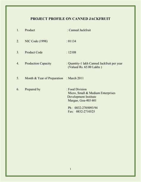 Jackfruit Processing Project Report Business Plan Download PDF - raincitystudios.com