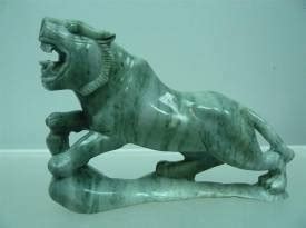 Jade Tiger carvings and statues - art,fiberglass - muktibox.com