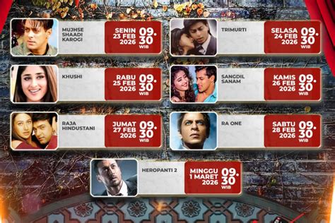 Jadwal Program Televisi Kamis, 26 Maret 2026 Ada Film Bioskop Unsane ... - raincitystudios.com