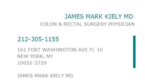 JAMES MARK KIELY MD NPI 1467536383