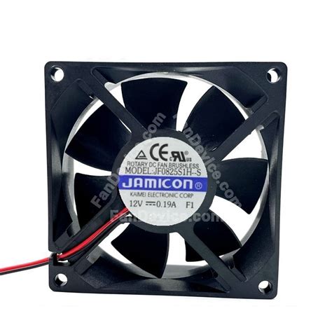 JAMICON JF0825S1H-S1 12V 0.19A 2 wires Cooling Fan - YouTube