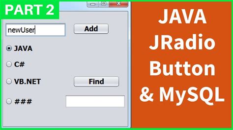 JAVA - Using JRadioButton and MySQL DataBase In Java NetBeans …