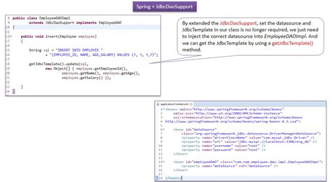 JAVA EE Spring + JdbcTemplate + JdbcDaoSupport example Spring JDBC