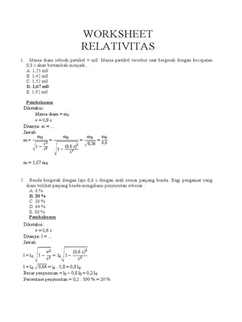 Jawaban Soal Relativitas | PDF - wintechmobiles.com