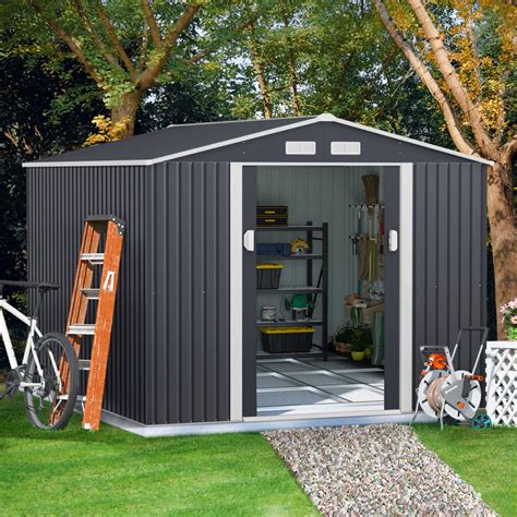 JAXSUNNY Metal Storage Shed Wayfair