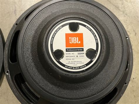 JBL 2226H 15" Low Frequency Transducer 8 Ohm - Musician