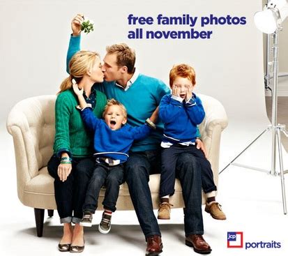 JCPenney: FREE Family Photos in November (Sitting Fee, 8x10,