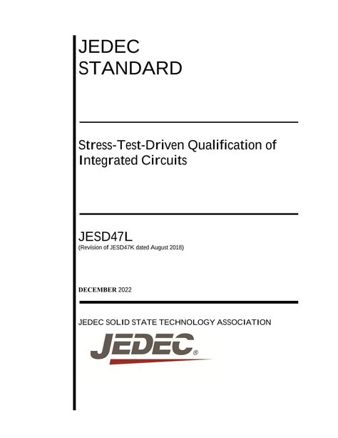 JEDEC JESD47L:2024 Stress-Test-Driven Qualification of Integrated