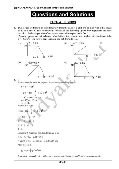 JEE Advanced Previous Year Question Papers with Solutions