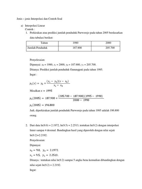 Jenis Interpolasi Dan Contoh Soal | PDF - Scribd - wintechmobiles.com