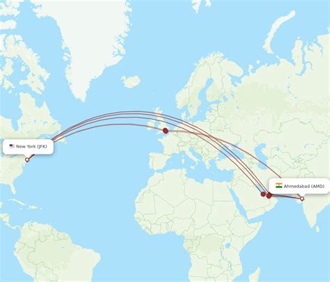 JFK to AMD : New York to Ahmedabad Flights