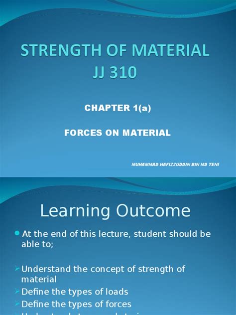 JJ310 Strength of Material Unit 1 PDF - Scribd