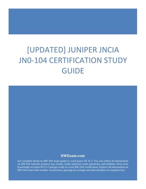 JN0-104 Prüfungsmaterialien