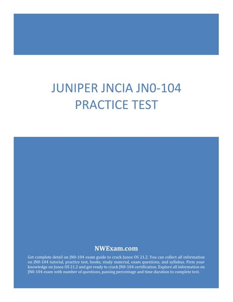 JN0-104 Prüfungsmaterialien