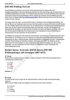 JN0-104 Zertifizierungsantworten
